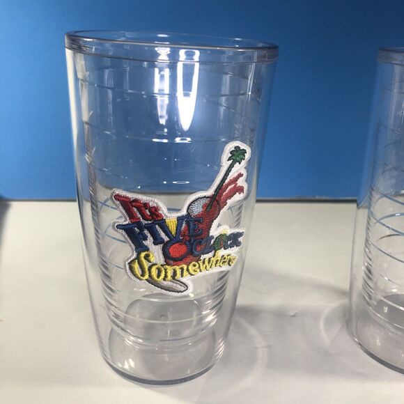 It’s 5 o’clock somewhere & TBay  RAYS- 2 Tervis insulted drink mtumblers - New - Picture 3 of 3